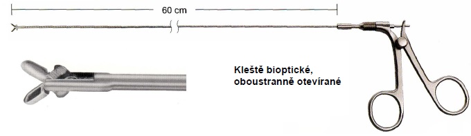 Kliešte bioptické 600 mm, 5 Charr. pevné, obojstranné